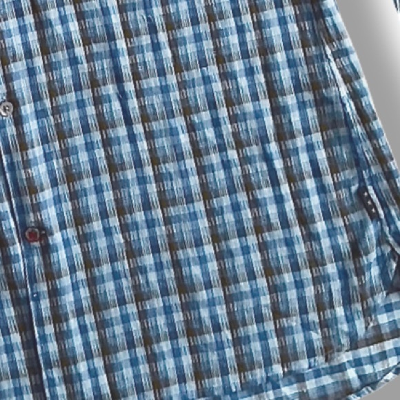 John Varvatos Star USA Fulton Gradient Check L/S Shirt - Picture 13 of 16